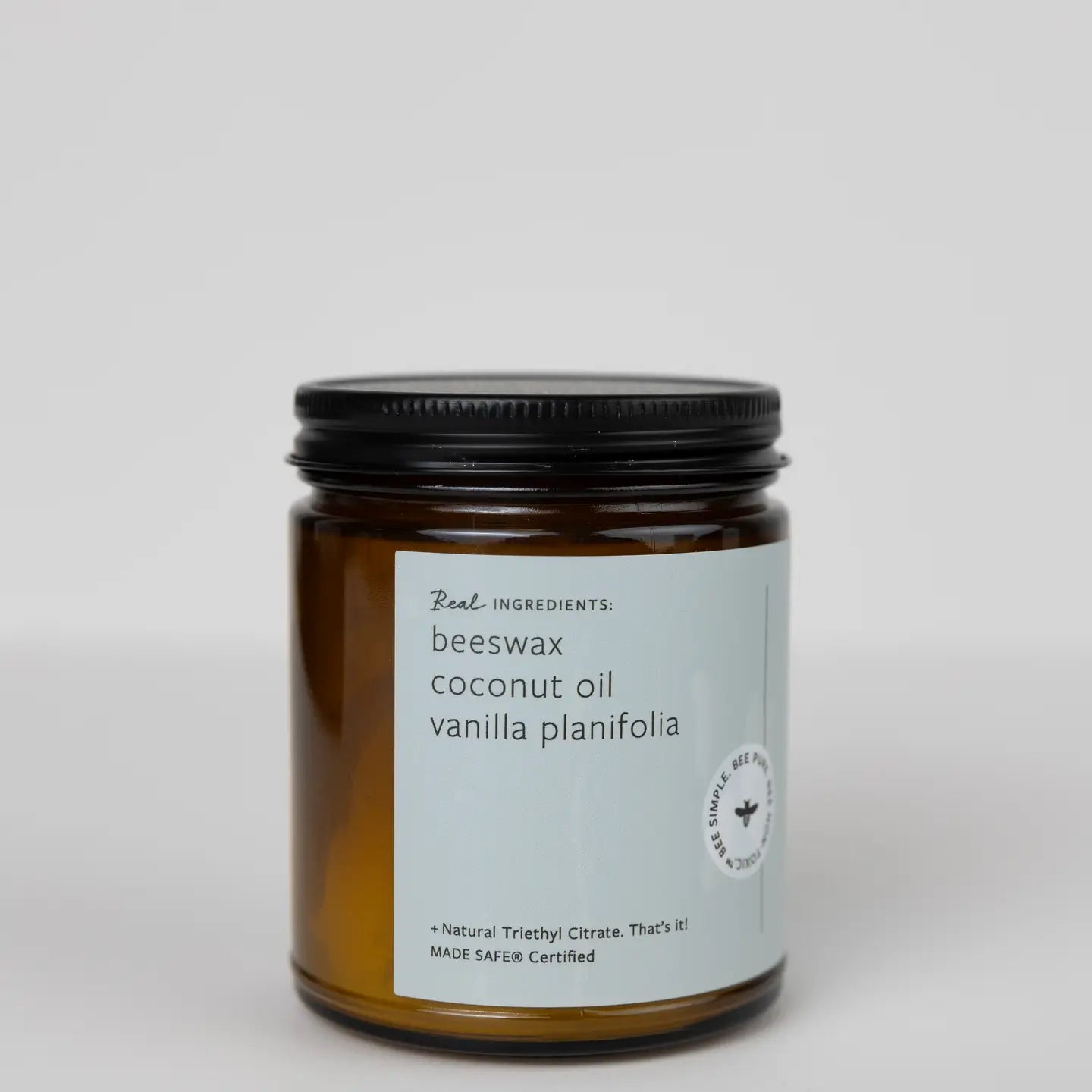 Pure Vanilla Natural Essential Oil Beeswax Jar Candle