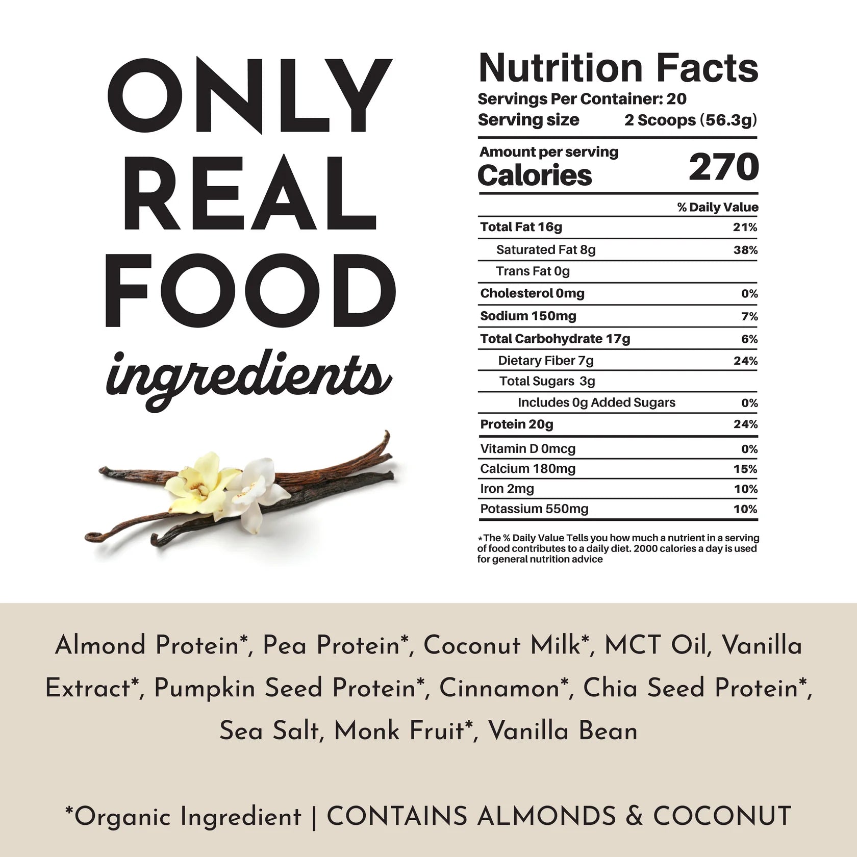 Vegan Vanilla Bean Protein Powder