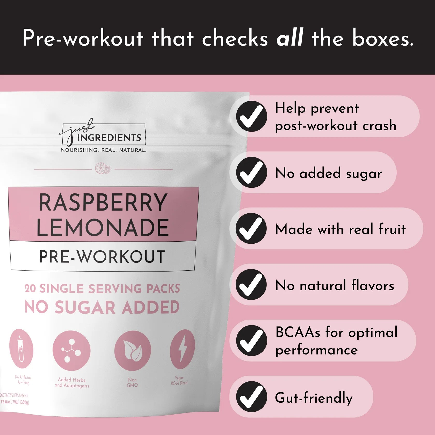 Raspberry Lemonade Pre-Workout (Single Serve Packs 20)