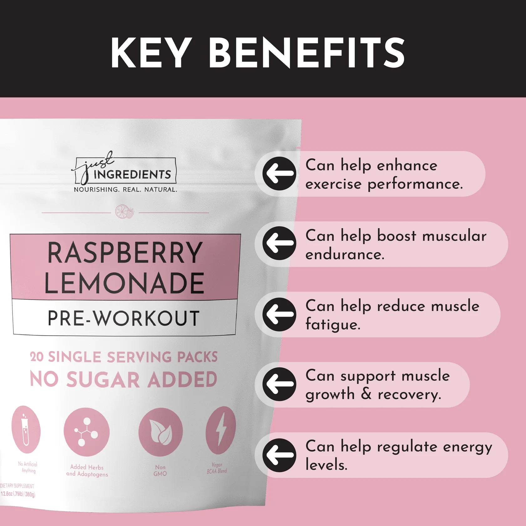 Raspberry Lemonade Pre-Workout (Single Serve Packs 20)