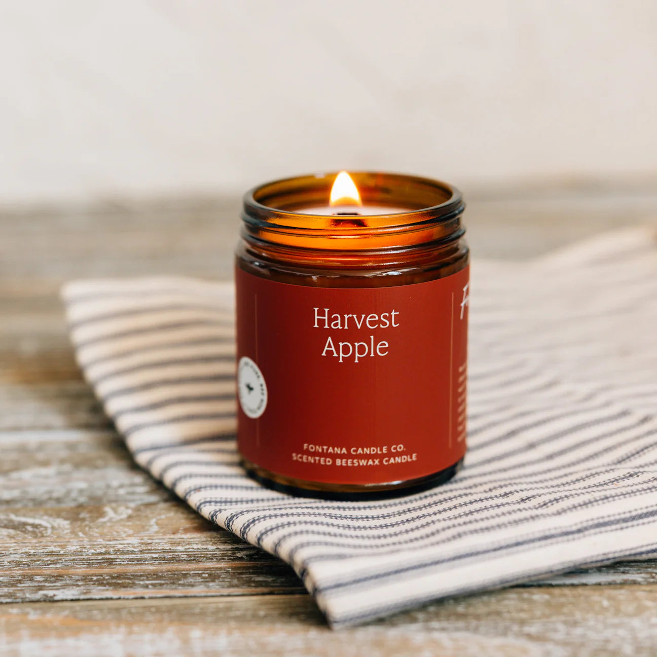 Harvest Apple Essential Oil Beeswax Jar Candle