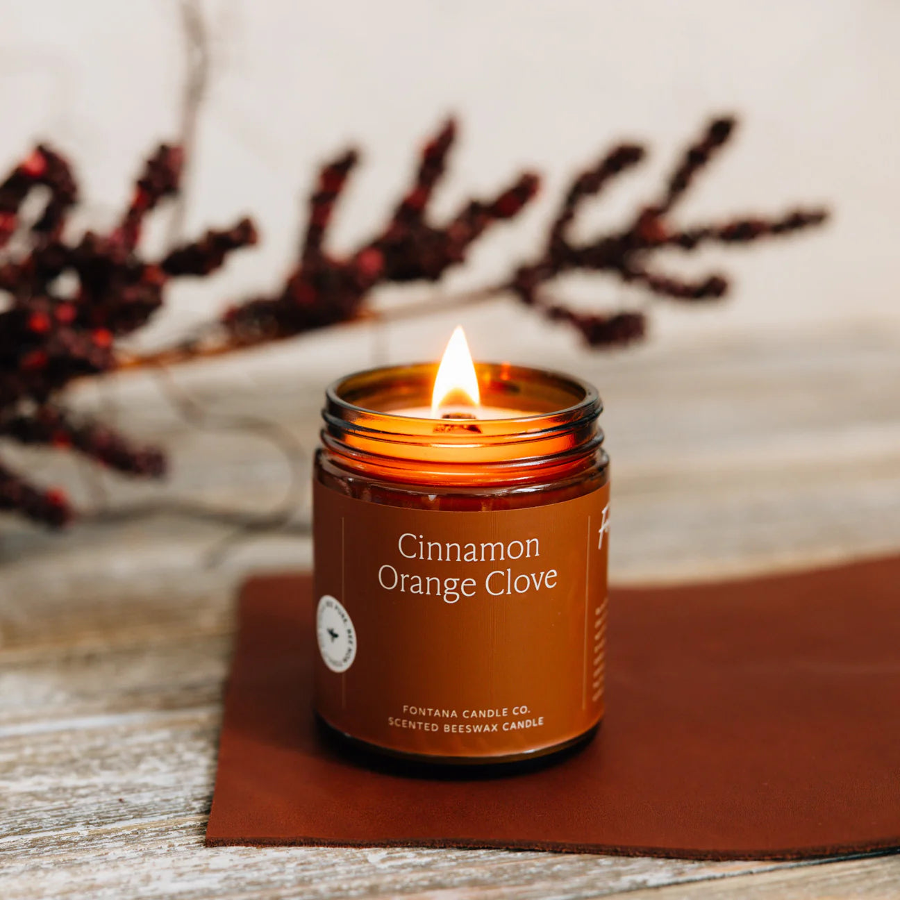 Cinnamon Clove Essential Oil Beeswax Jar Candle