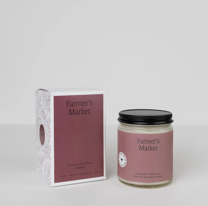 Farmer's Market Natural Beeswax Jar Candle