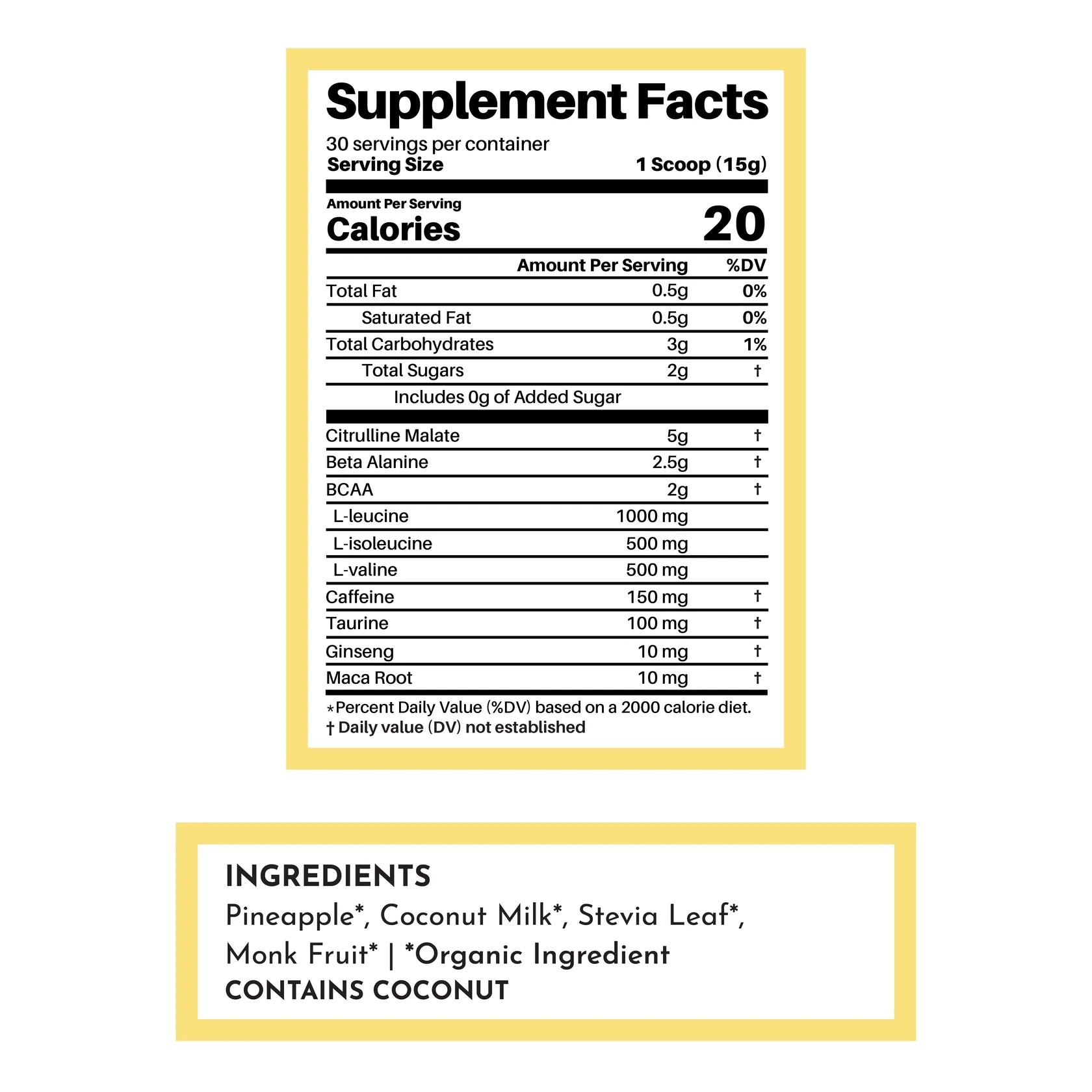 Tropical Paradise Pre-Workout (Single Serve Packs -20)