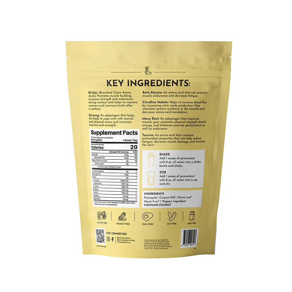 Tropical Paradise Pre-Workout (Single Serve Packs -20)