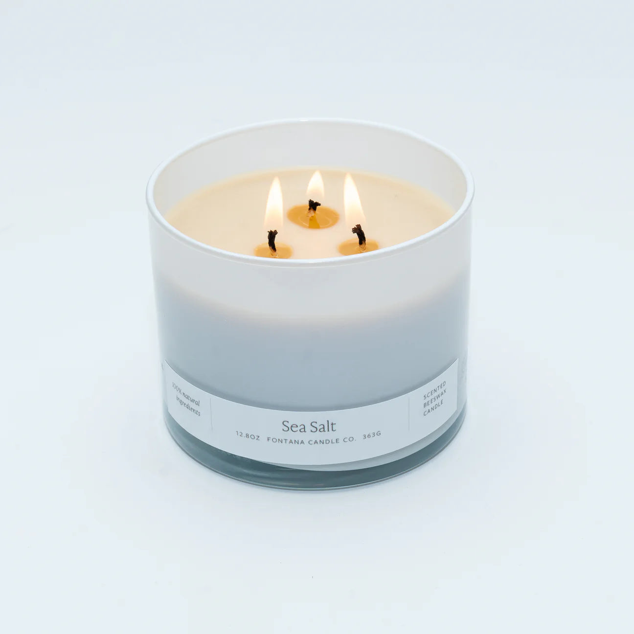 Sea Salt 3-Wick Natural Beeswax Candle