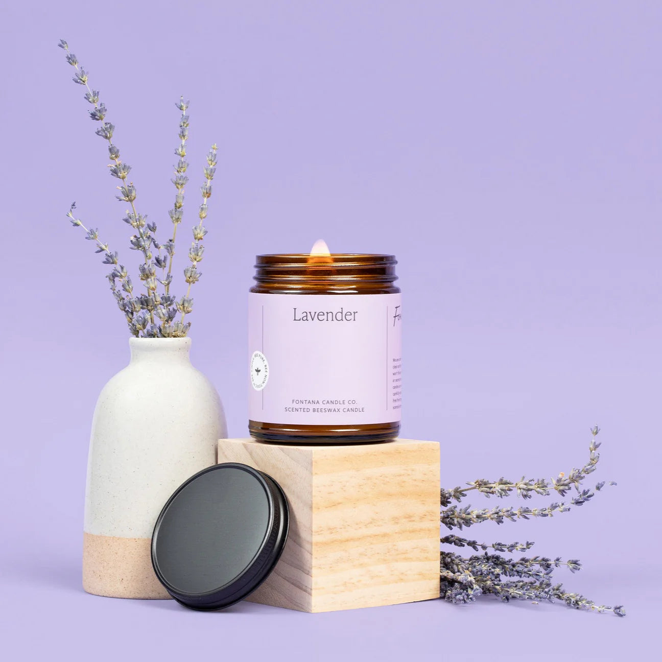 Lavender Natural Essential Oil Candle